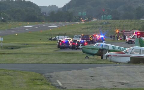 美国一小飞机与警用直升机相撞 致1人死亡